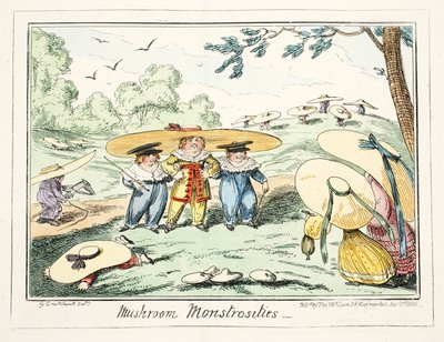 Mushroom Monstrosities, Published 1835 by George Cruikshank